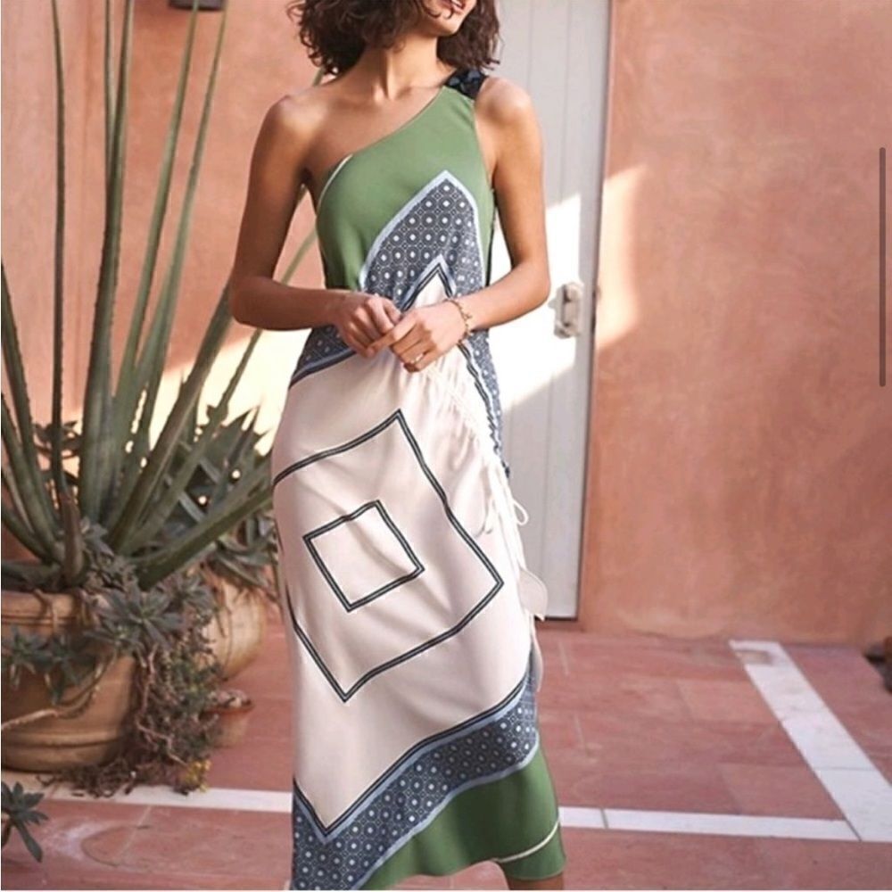 Tory Burch Sloane One Shoulder Handkerchief Dress 0
